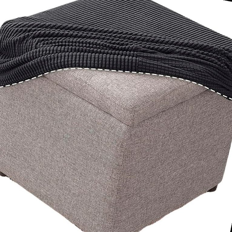 HKJGNH Square Stretch Footstool Cover, 35 x 35 cm