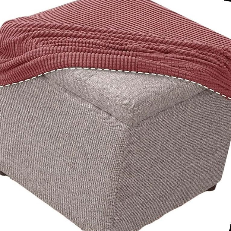 HKJGNH Square Ottoman Cover, Stretch Slipcover, 50 x 50 cm