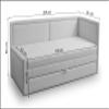 Selsey Caprili Upholstered Daybed, Navy Blue, 163 x 189 cm view 4