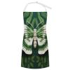 TPDHJK Adjustable Unisex Bib Apron, White, Moth Print, Polyester, with Pockets view 1