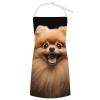 TPDHJK Adjustable Unisex Bib Apron with Pomeranian Print and Pockets view 1