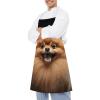 TPDHJK Adjustable Unisex Bib Apron with Pomeranian Print and Pockets view 4