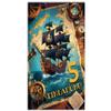 6 Pirate Party Invitations with Envelopes for a 5th Birthday view 3