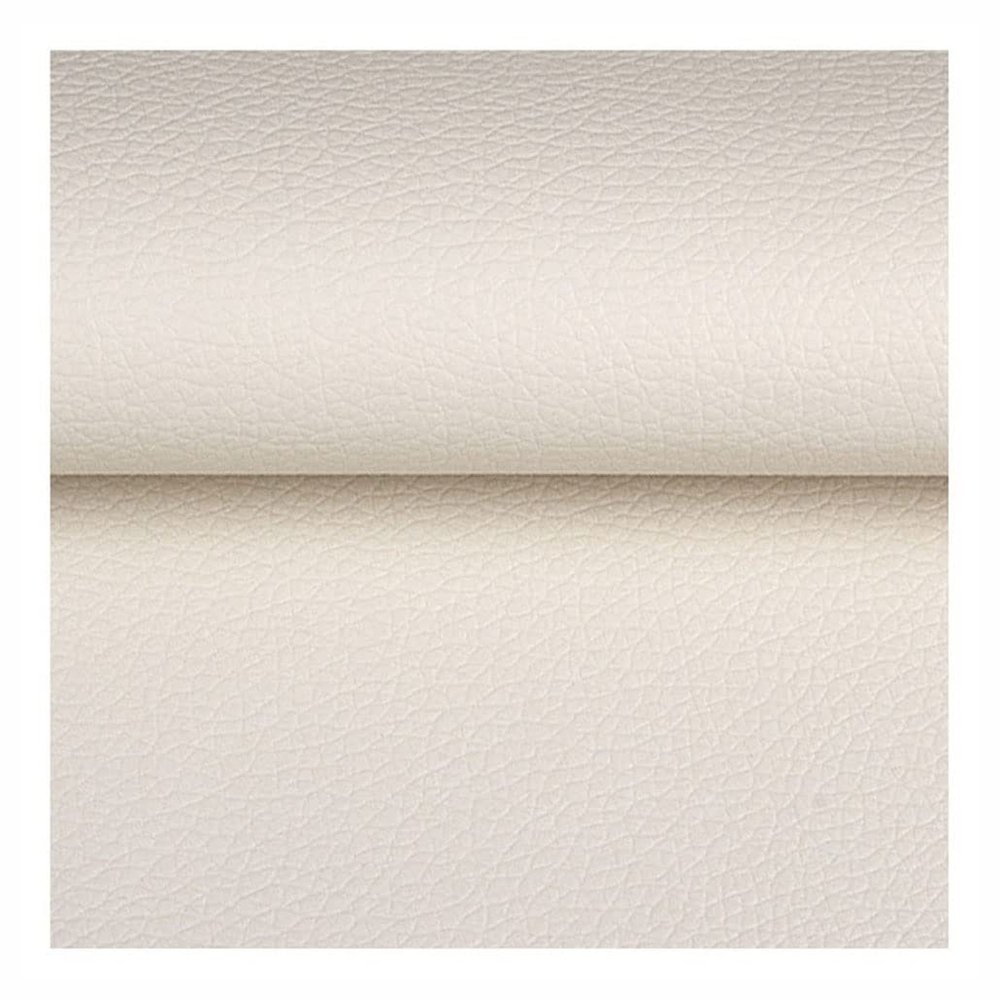 Cream White PU Faux Leather Fabric, Lychee Grain, 4 m × 1.4 m