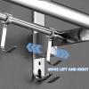 No-Drill Double 90° Foldable Towel Bar with 5 Hooks view 4