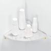 Gold-Tone Marble and Brass Corner Shower Shelf, Wall-Mounted view 1