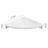 Gold-Tone Marble and Brass Corner Shower Shelf, Wall-Mounted view 3