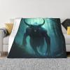 PHAYAH Minotaur Pattern Flannel Blanket, 127.7 x 101.6 cm, Soft Microfleece Blanket for All Seasons, Bed, Sofa, and Travel view 1