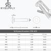 RYSUPPLY A2 Stainless Steel Carriage Bolts, M10 x 70/70, DIN 603, 10-Pack view 4