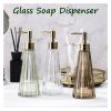 WUSHADEHANS Bathroom Soap Dispenser, Umbrella-Shaped Countertop Lotion Dispenser, Brown view 3