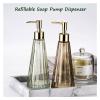 WUSHADEHANS Bathroom Soap Dispenser, Umbrella-Shaped Countertop Lotion Dispenser, Brown view 4