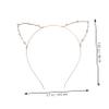 IWOWHERO 2-Piece Golden Cat Ear Rhinestone Headbands view 2