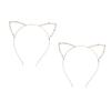 IWOWHERO 2-Piece Golden Cat Ear Rhinestone Headbands view 3