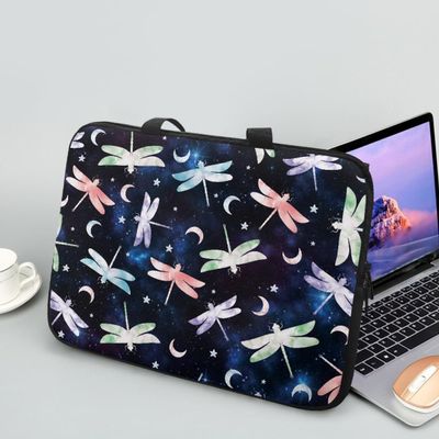 Surwin Laptop Bag 10–17 Inches, Dragonfly Print, Slim Business Laptop Briefcase for Men and Women, 12-Inch, Navy Blue