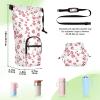 Amooorous Water Bottle Carrier with Red Crushed Flowers, Insulated Sleeve and Belt Holder view 2