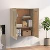 Home Garden Wall Cabinet Sonoma Oak 69.5 x 32.5 x 90 cm Engineered Wood view 3