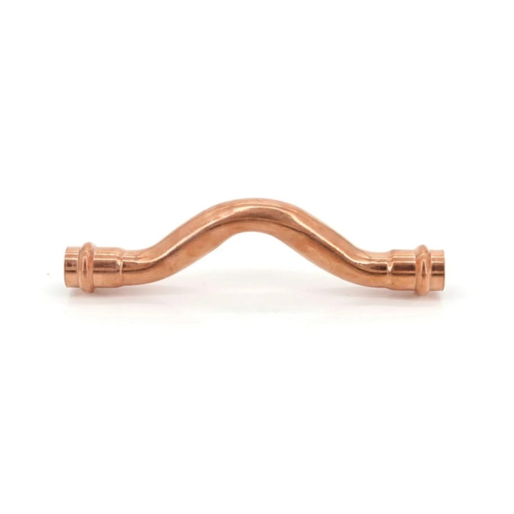 CZAOINCU 15/22 mm Copper End-Feed Elbow Welding Pipe Fitting for Air Conditioning and Refrigeration, Double-Crush V Type (ID 22 mm)