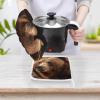 Grizzly Bear Oven Mitt and Pot Holder Set, Heat-Resistant Kitchen Gloves with Hanging Loop view 4