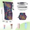 Amooorous Water Bottle Holder with Rainbow Glitter Leopard Print, Adjustable, Insulated, for Hiking, Fits 590 ml, 680 ml, 907 ml, and 1,134 ml Bottles view 2