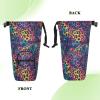 Amooorous Water Bottle Holder with Rainbow Glitter Leopard Print, Adjustable, Insulated, for Hiking, Fits 590 ml, 680 ml, 907 ml, and 1,134 ml Bottles view 3