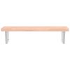 Wall-Mounted Steel and Solid Beech Wood Basin Shelf view 4