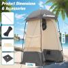 CROSSHIP Camping Shower Tent with Solar Shower Bag, 214.9 cm H x 152.4 cm W, UV-Resistant and Waterproof view 2
