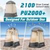 CROSSHIP Camping Shower Tent with Solar Shower Bag, 214.9 cm H x 152.4 cm W, UV-Resistant and Waterproof view 3