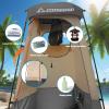 CROSSHIP Camping Shower Tent with Solar Shower Bag, 214.9 cm H x 152.4 cm W, UV-Resistant and Waterproof view 4