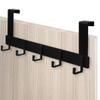 KNGNGK Over-the-Door Hook Rack, 5 Hooks, Black view 1