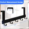KNGNGK Over-the-Door Hook Rack, 5 Hooks, Black view 2