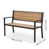 MANAFEEL Outdoor Garden Bench, 128 cm, Double Seat view 2