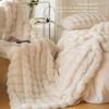 DAO-UPPSE Faux Rabbit Blanket for Adults, Pink, 130 x 160 cm (51 x 63 in) view 4