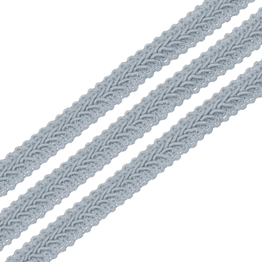 Sourcing Map 2-Pack Braided Gimp Trim, 12 mm x 12 m, Gray