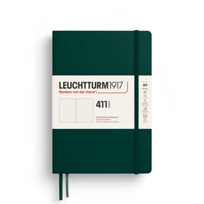 LEUCHTTURM1917 Medium A5 Hardcover Notebook, 411 Numbered Pages
