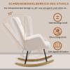 Ymkua White Rocking Chair with Ottoman, 65 x 82 x 94 cm view 4