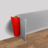 PVC Baseboard Trim, 4 m x 10 cm, Self-Adhesive, Flexible, Gray view 1