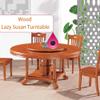 YCYHZC Wooden Lazy Susan Turntable, 39 in/100 cm, Curry view 2