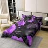Loussiesd Dragon 100% Cotton Duvet Cover Set, 155 x 220 cm, Purple/Black view 2
