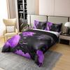 Loussiesd Dragon 100% Cotton Duvet Cover Set, 155 x 220 cm, Purple/Black view 3