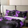 Loussiesd Dragon 100% Cotton Duvet Cover Set, 155 x 220 cm, Purple/Black view 4
