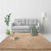 CUIMEI Shaggy Living Room Rug 155 x 220 cm, Beige view 1