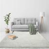 CUIMEI Shaggy Shag Area Rug, 195 x 200 cm, Cream view 1