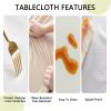 Treer Round Outdoor Tablecloth, 3D Beach and Sea View, Washable, Elastic, 100 cm (Ocean 2) view 4