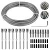 Hanured Stainless Steel Trellis for Climbing Plants, with Wall Mounts and 3 mm Cable, 8 Mounts, 12 m Cable view 1