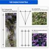 Hanured Stainless Steel Trellis for Climbing Plants, with Wall Mounts and 3 mm Cable, 8 Mounts, 12 m Cable view 3