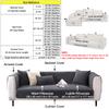 Dazzluxe Chenille Sofa Cover for L-Shaped, 1/2/3/4-Seater Sofas, Blue, 90 x 240 cm view 2