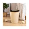 CJHFR472SG Beige Striped Plastic Wastebasket with Compression Ring, Medium view 1