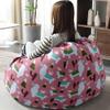 Treer Unfilled Bean Bag Chair Cover, Cartoon Alpaca Print, Linen, Pink, 80 x 90 cm view 3