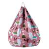 Treer Unfilled Bean Bag Chair Cover, Cartoon Alpaca Print, Linen, Pink, 80 x 90 cm view 4