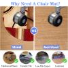 Round Office Chair Floor Mat, 100 cm, for Hard Floors and Carpet view 4
